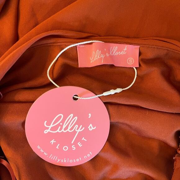 Lilly’s Kloset Orange Dress Size Small - Picture 3 of 3